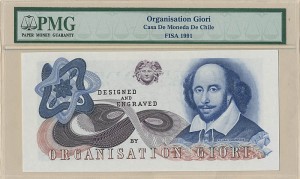 Chile - Ad Note PMG Graded - Foreign Paper Money